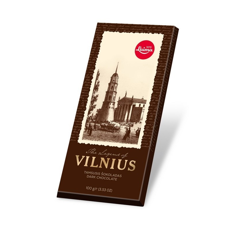Šokoladas juodasis Vilnius 100g
