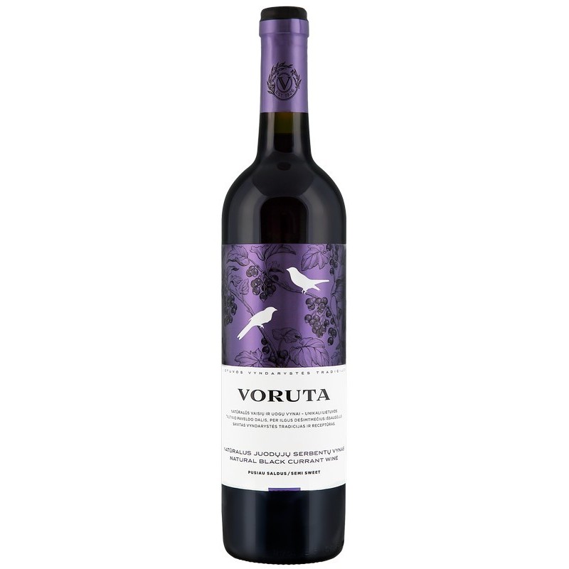 Vynas Voruta natūralus juodųjų serbentų sk., 10%, 0,75 l