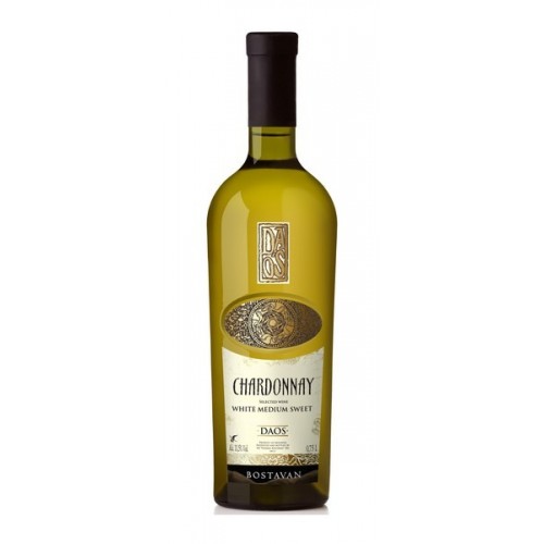 Vynas DAOS Chardonnay baltas p.saldus 12%, 750 ml
