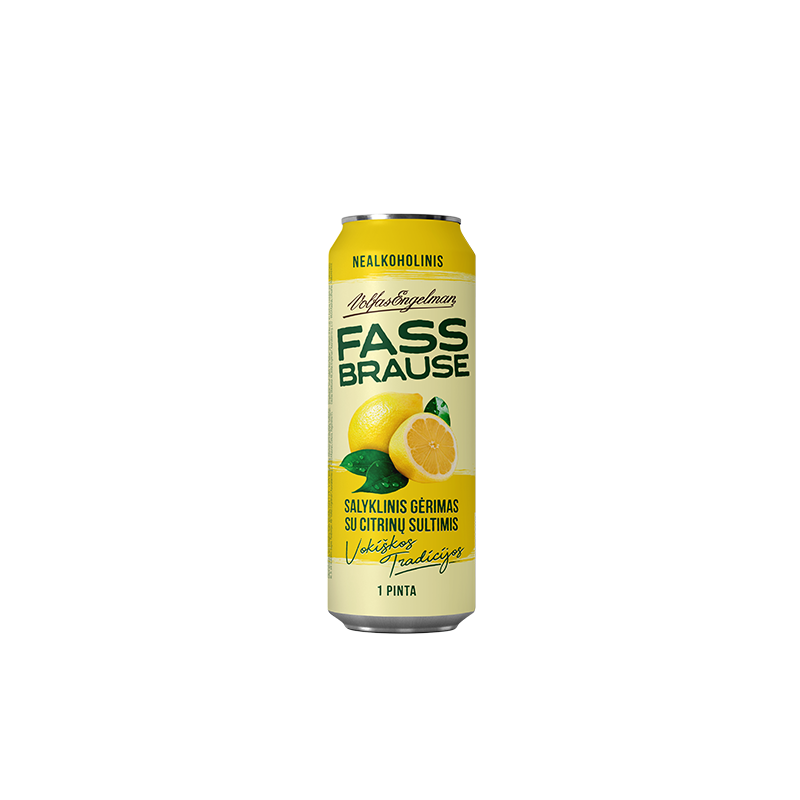 Gaivusis gėrimas Fassbrause citrinų sk. 568 ml
