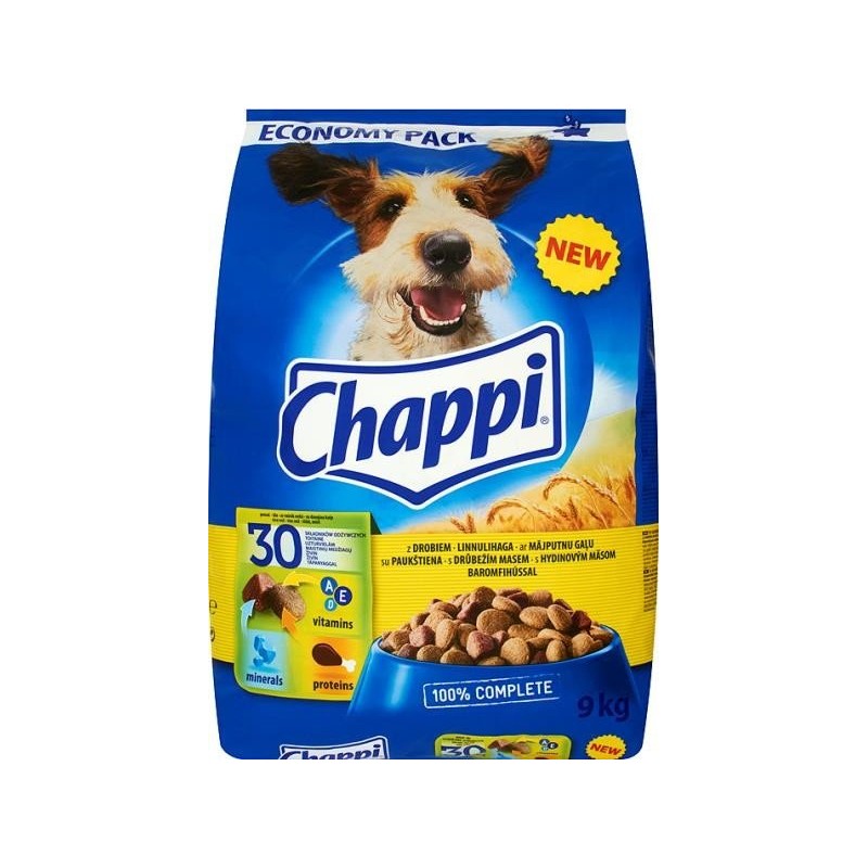 Ėdalas šunims sausas Chappi su vištiena 2,7 kg